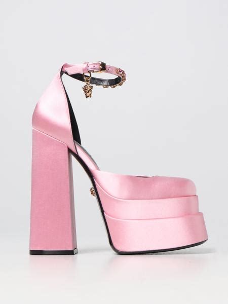 versace scarpe donna rosa|Women's Designer and High.